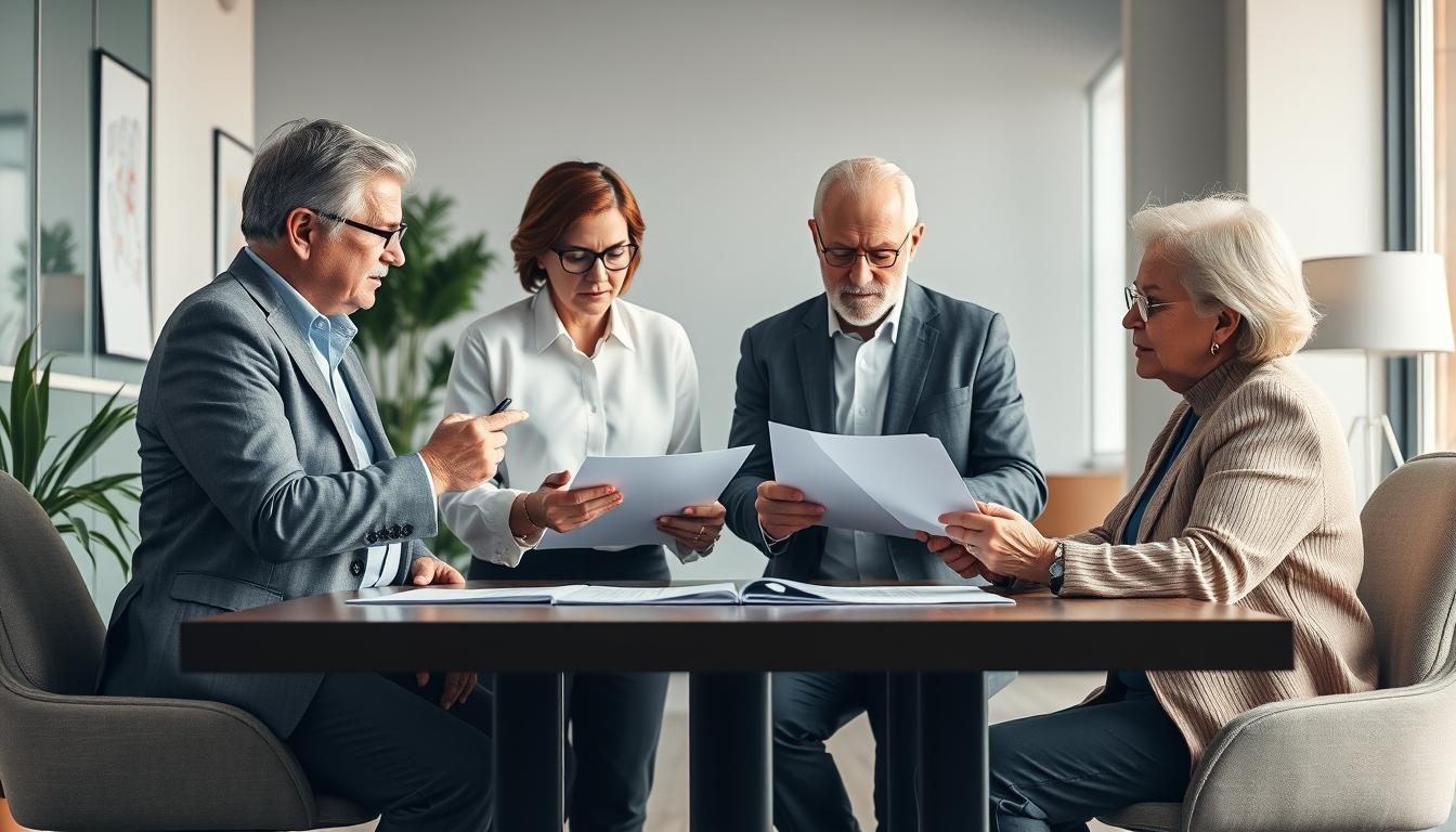 Family elder care planning discussion