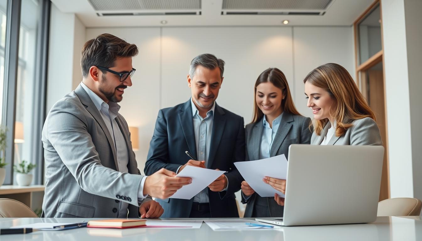 Senior legal team and family support